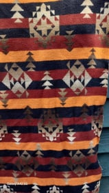 antique southwest pattern trade blanket cotton two layers sewn 72 x 36