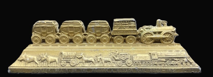 1931 VAN GYTENBEEK DEWITT CLINTON METAL TRAIN PAPERWEIGHT NEW YORK CENTRAL RR