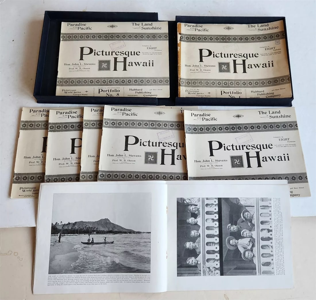 1894 PICTURESQUE HAWAII 8 volumes set ILLUSTRATED antique AMERICANA (1 of 20)