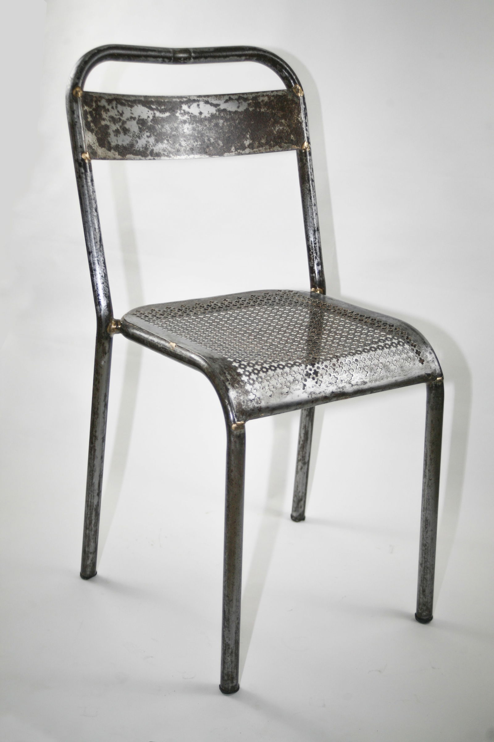 MATHIEU MATEGOT SET OF 6 METAL CHAIRS RIGITULE FRENCH MIDCENTURY MODERNIST (1 of 9)