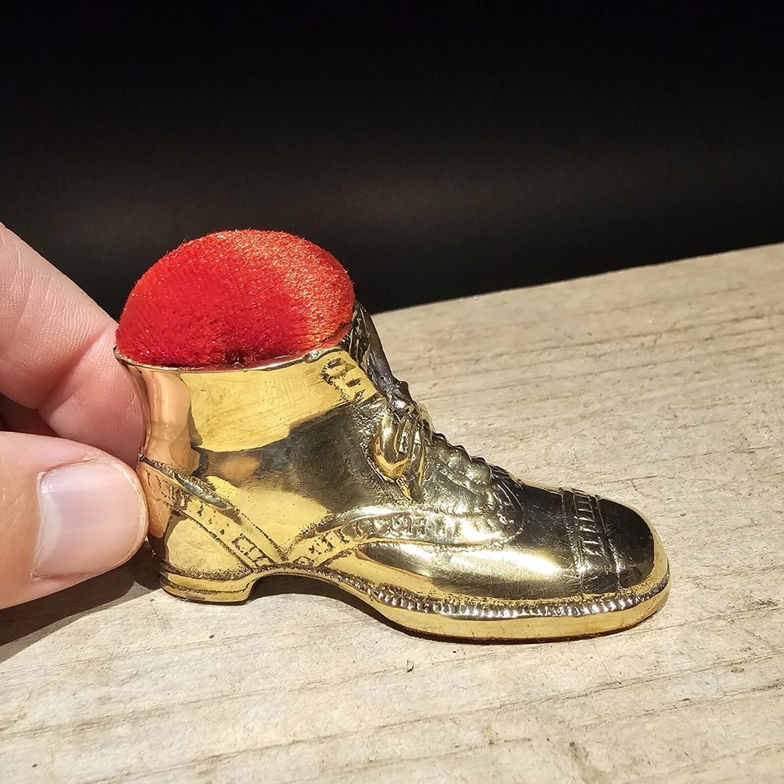 Miniature Brass Sewing Pin Cushion (1 of 11)