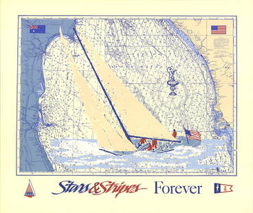R. Hilton Brown - Stars and Stripes Forever - 1985 Serigraph 22" x 26": Stars and Stripes Forever by R. Hilton Brown, 1985 Unsigned Serigraph. Paper size is 22 x 26 inches, with an image size of 16.5 x 22.75 inches. The Serigraph is from an unknown edition size. and is no