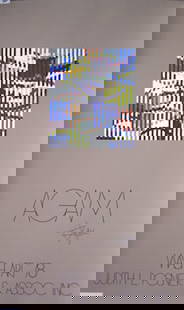 Yaacov Agam - Wash Art 78 - Judith Posner - 1978 Serigraph - SIGNED 38.5" x 23.5": Wash Art 78 - Judith Posner by Yaacov Agam, 1978 Signed Serigraph. Paper size is 38.5 x 23.5 inches, with an image size of 38.5 x 23.5 inches. The Serigraph is from an unknown edition size. and is not