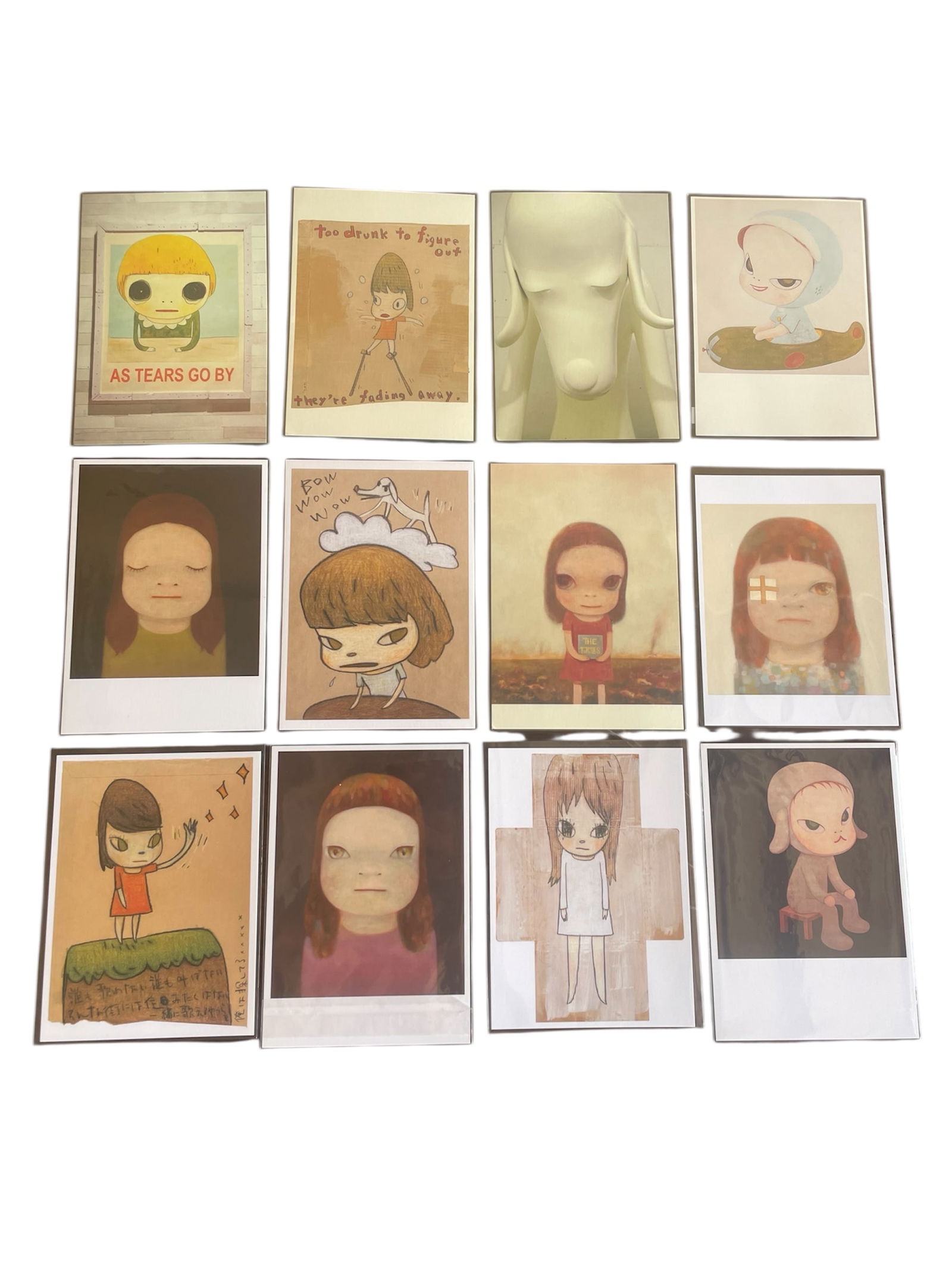 Set of 12 Rare Yoshitomo Nara Postcards: Title: Set of 12 Rare Yoshitomo Nara Postcards Description: Set of 12 Rare Yoshitomo Nara Postcards where each measures 4.5x6 inches Date: Unknown Medium: Fine Art Paper Dimensions: 4.5x6" Reserve: $5