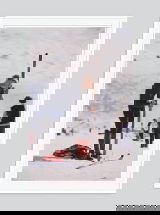 Slim Aarons 'Verbier Skier' 1964 Oversize White Frame C Type Print: Description Slim Aarons 'Verbier Skier' 1964 Oversize White Frame c type print A blonde skier on the slopes at Verbier, February 1964. White Frame C Type Print Print Size 30x20" inches 