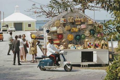 Harbour Island ' By Slim Aarons C Type: Description ' Harbour Island ' by Slim Aarons Harbour Island in the Bahamas, 1970. (Photo by Slim Aarons/Getty Images) Paper size 12 x 16 inches / 31 x 41 cm unframed Additional dimensions