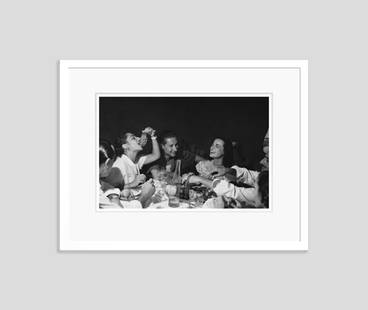 Italian Party' By Bert Hardy Framed In White: Description Italian Party Photo by Bert Hardy 1949 A party given by the mayor of Positano for Mercy Haystead (right), an 18-year old London student, on holiday in Italy as an official guest of the