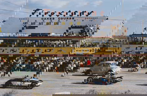 Nassau Speed Week ' By Slim Aarons Oversized C Type: Description ' Nassau Speed Week ' by Slim Aarons Competitors in an assortment of vehicles at the 1963 Nassau Speed Week. (Photo by Slim Aarons/Hulton Archive/Getty Images) Paper size 40 x 60