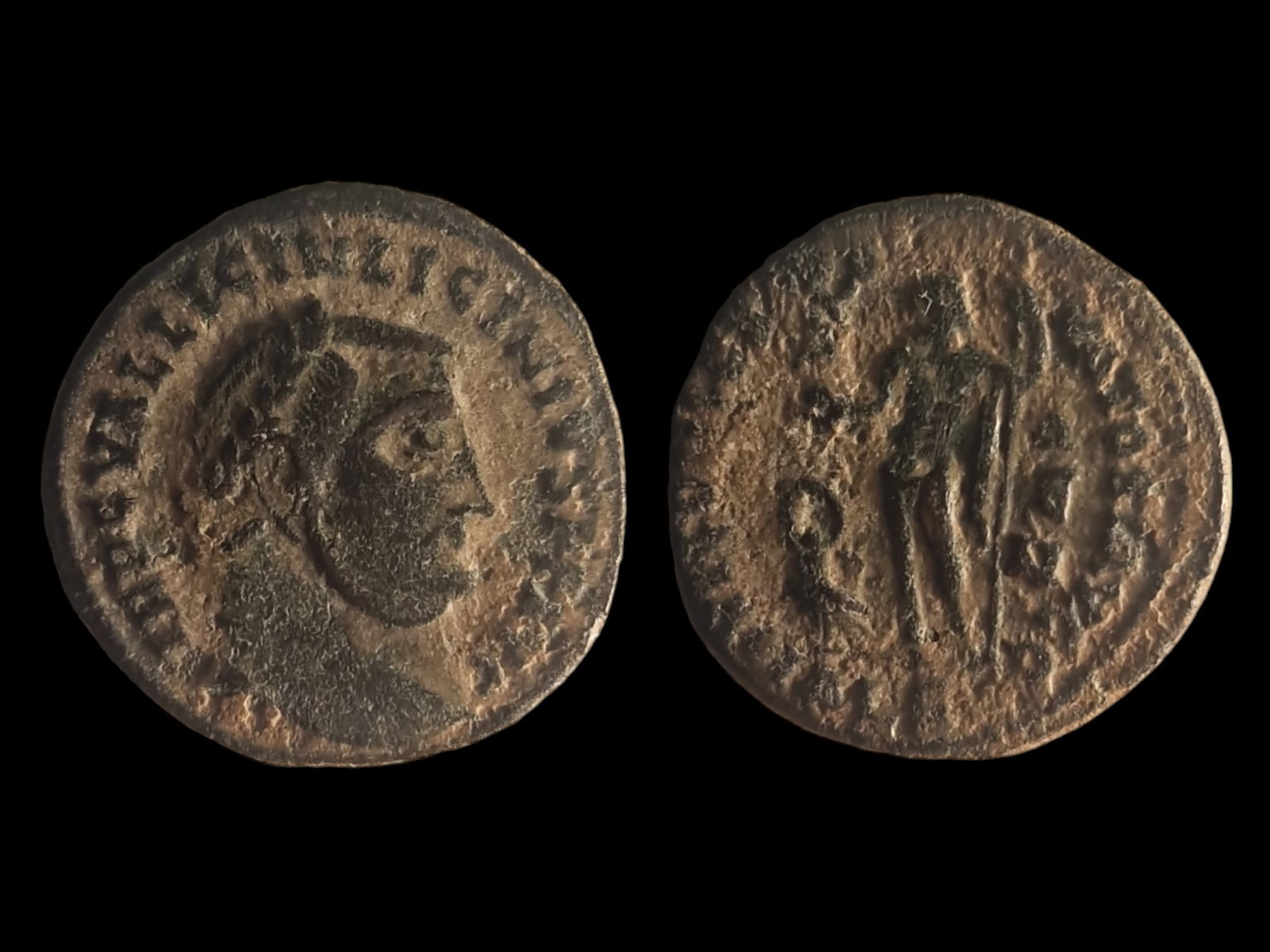 Roman Empire - Licinius I (308-324 AD): Title: Roman Empire - Licinius I (308-324 AD) Description: Roman Empire - Licinius I (308-324 AD) Obverse: Laureate bust of Licinius I facing right. Inscription: "IMP LICINIVS AVG." Reverse: Jupiter s