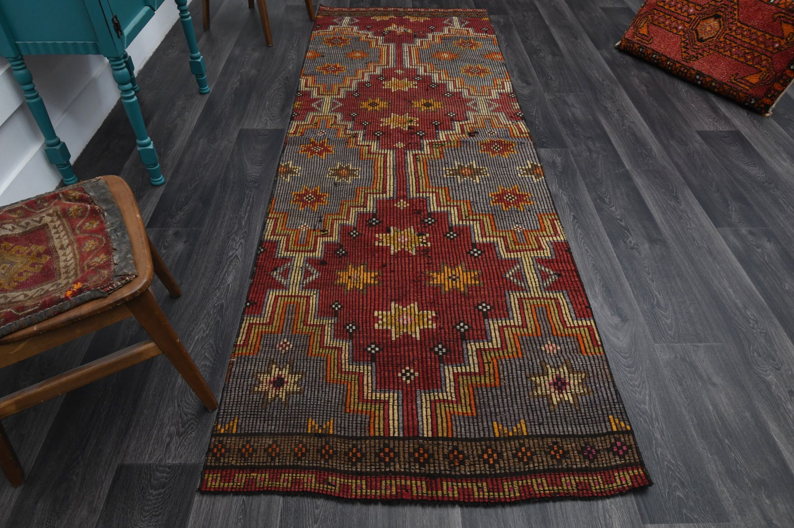 3.4x9.8 ft, TURKISH KILIM Runner (1 of 9)