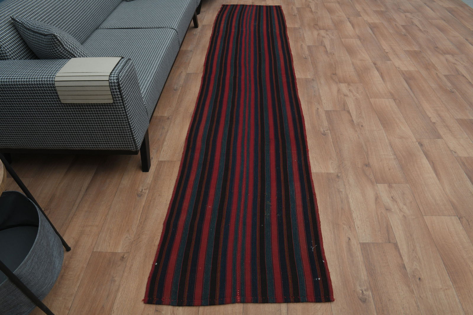 2.3x11.2 Striped Flatweave Rug Runner (1 of 10)