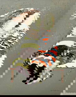 Graciela Boulanger Original Lithograph Untitled for Senans: Title: Untitled - for Senans Artist: Graciela Rodo Boulanger Country: Bolivia Medium: Original Lithograph Marks: Signed in plate, not numbered Printed: 1976 by Matthieu at Wash Art Paper