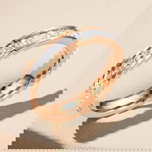 18k Rose Gold Plated Titanium Steel Full Moissanite diamond like stones Band Ring: Title: 18k Rose Gold Plated Titanium Steel Full Moissanite diamond like stones Band Ring Description:With attention to detail and a commitment to excellence, these rings are made with long-lasting 18K