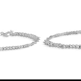 10 kt- Diamond Cut Bead Chain Bracelet: 10 kt Diamond Cut Bead Chain Bracelet Created in White Gold. Rhodium Plated Width 3.25 MM 7.5 Inches Reserve: $575.00 Shipping: Domestic: Shipping rates are determined by destination International: Fo
