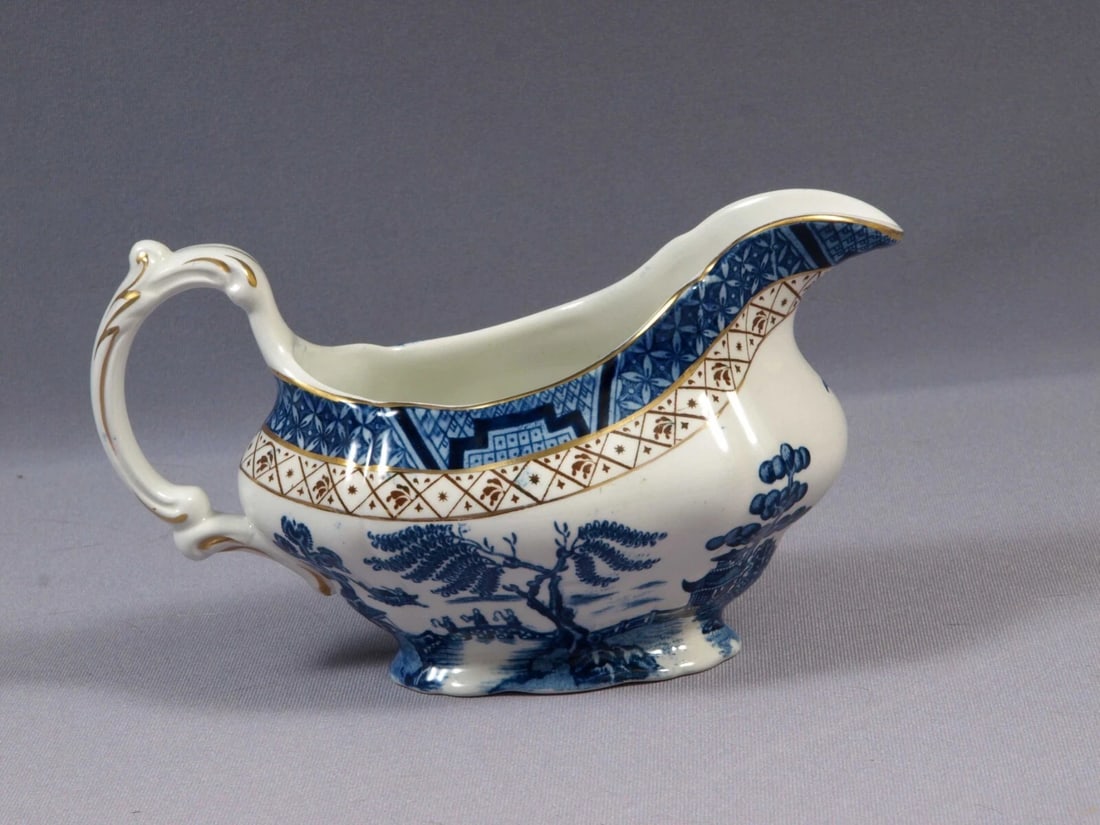 BOOTHS England Real Old Willow GOLD Sauce Gravy Boat ONLY NO UNDERPLATE A8025 (1 of 4)