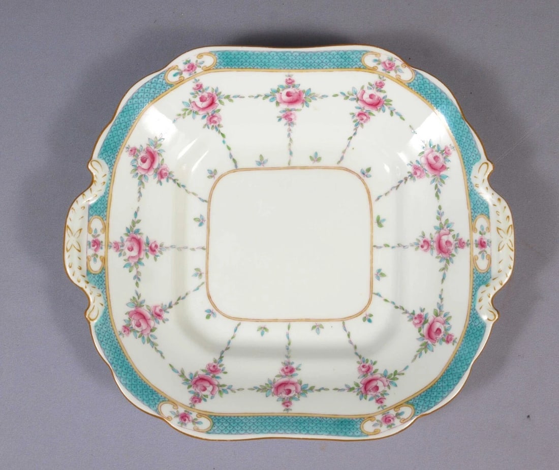 Minton Persian Rose Antique Older Cake Sandwich Snack Tray Dish England B838 (1 of 5)