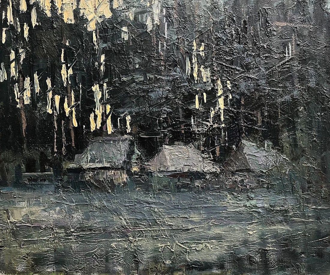 Oil painting Evening forest Volodymyr Pashchenko (1 of 7)