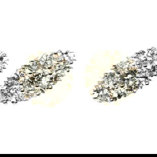 Modern 2.50 Carat VVS Diamond Cluster Studs in 14k Rose Gold: Metal: 14k rose gold. Diamonds: 2.50 carat total. VVS2-VS1 clarity, H color diamonds. Round brilliant cut. 100% natural diamonds. 10mm face of the studs. Total weight: 3 grams. Screwback studs. Brand