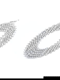 11.50ct VVS Diamond Tennis Necklace in 14k Gold: Metal: 14k white gold. Diamonds: VVS-VS clarity, H color. 11.50cwt. 100% natural earth mined diamond. Necklace length: 20 inches. Beautiful unisex diamond tennis necklace. Reserve: $12,300.00 
