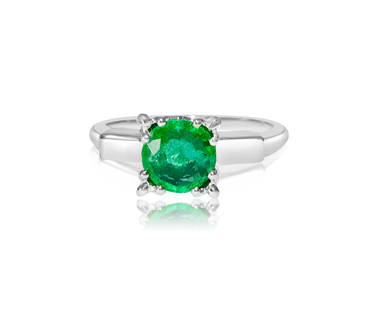 Certified Natural 2.00 Carat Emerald Platinum Ring: Metal: Platinum. 2.00 carat emerald. 100% natural earth mined emerald. Gorgeous intense green emerald. One of a kind vintage emerald and platinum ring. Certified by GIA graduate gemologist, AGI New