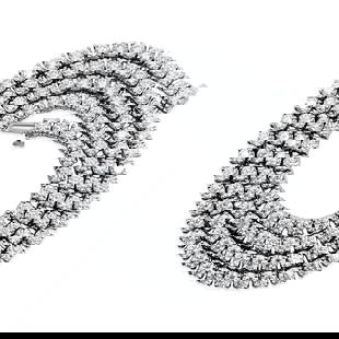 26CT VVS Diamond Tennis Necklace Unisex: Metal: 14k white gold. Diamonds: 26CWT. VVS clarity. H color. 100% natural earth mined diamonds. Round brilliant cut diamonds. Gorgeous high end tennis necklace. Unisex necklace. Reserve: $51,600.00