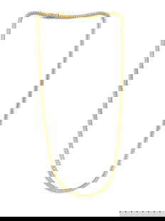 9.00 CT VVS Diamond Tennis Necklace Unisex: Metal: 14k yellow gold. Diamonds: 9.00cwt. VVS-VS clarity. H color. 100% natural earth mined. Round brilliant cut diamonds set in prongs. Gorgeous unisex diamond tennis necklace. Excellent finish and
