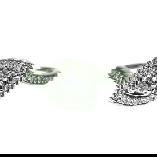 Art Deco 14K Diamond White Gold Engagement Ring: Metal: 14K white gold. 0.75 CWT diamonds. VS clarity. F-G color. Round brilliant cut diamonds set in prong setting. Great luster in the diamonds. Gorgeous ladies vintage diamond and gold ring. Estate