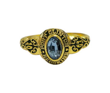 Vintage championship ring with Tanzanite: Metal: 14k yellow gold. Center: 0.50ct tanzanite. Weight: 3.4g. Ring size: US 5. Unique tanzanite championship ring. Reserve: $15,000.00 Shipping:Domestic: Shipping rates are determined by