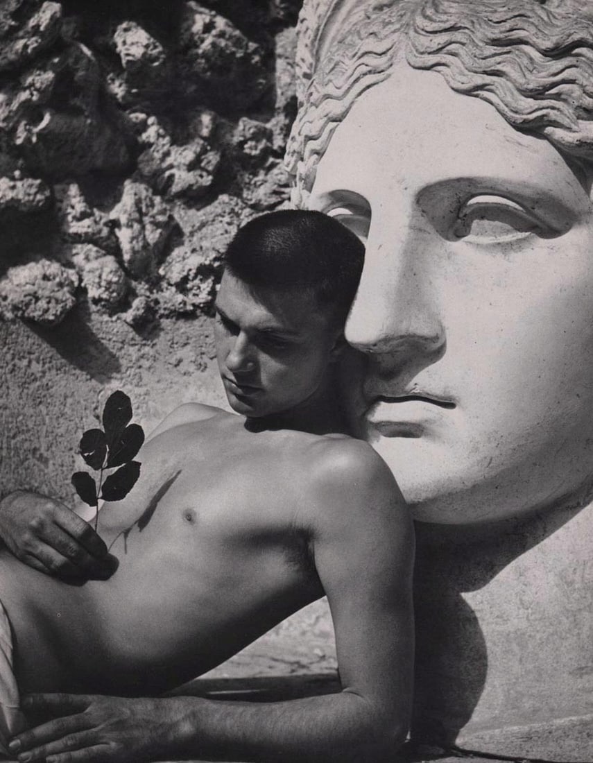 HERBERT LIST - Rolf During, 1953: Artist: HERBERT LIST Print Title: Rolf During, 1953 Printing Date: 1980’s Medium: Duotone Photo-lithograph Printed in: Germany Image Size: approx. 8 x 6” Herbert List(1903 – 1975) wa