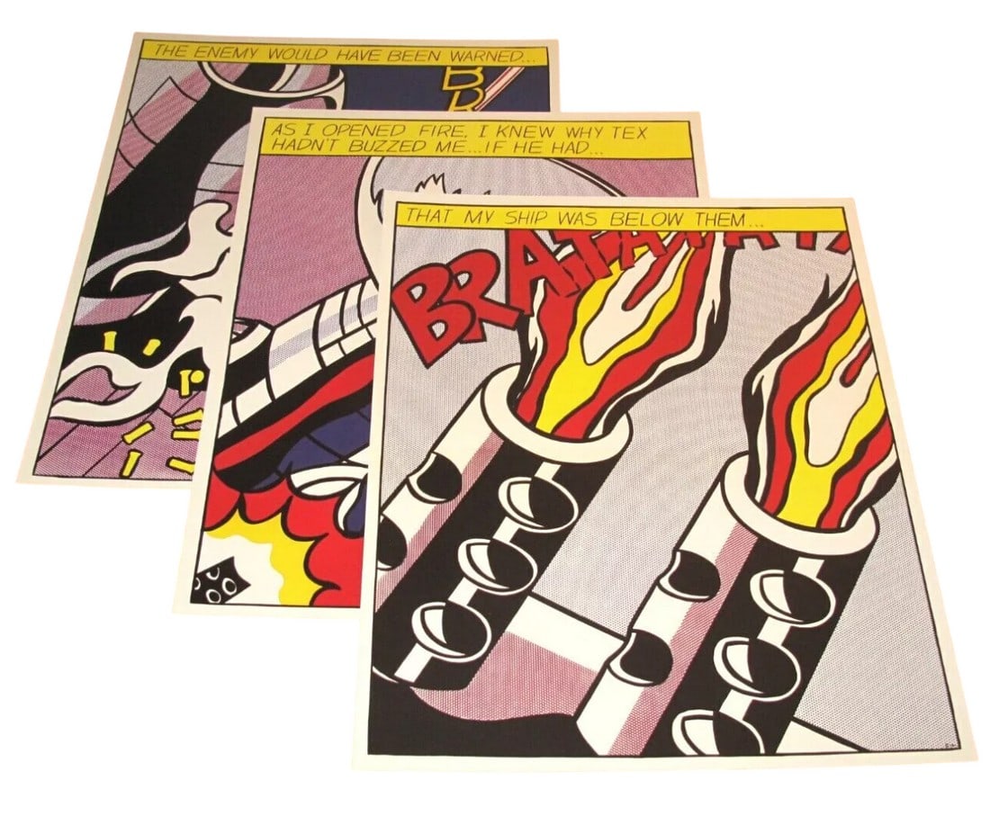 3x Roy Lichtenstein 'As i opened fire' Posters (1 of 4)