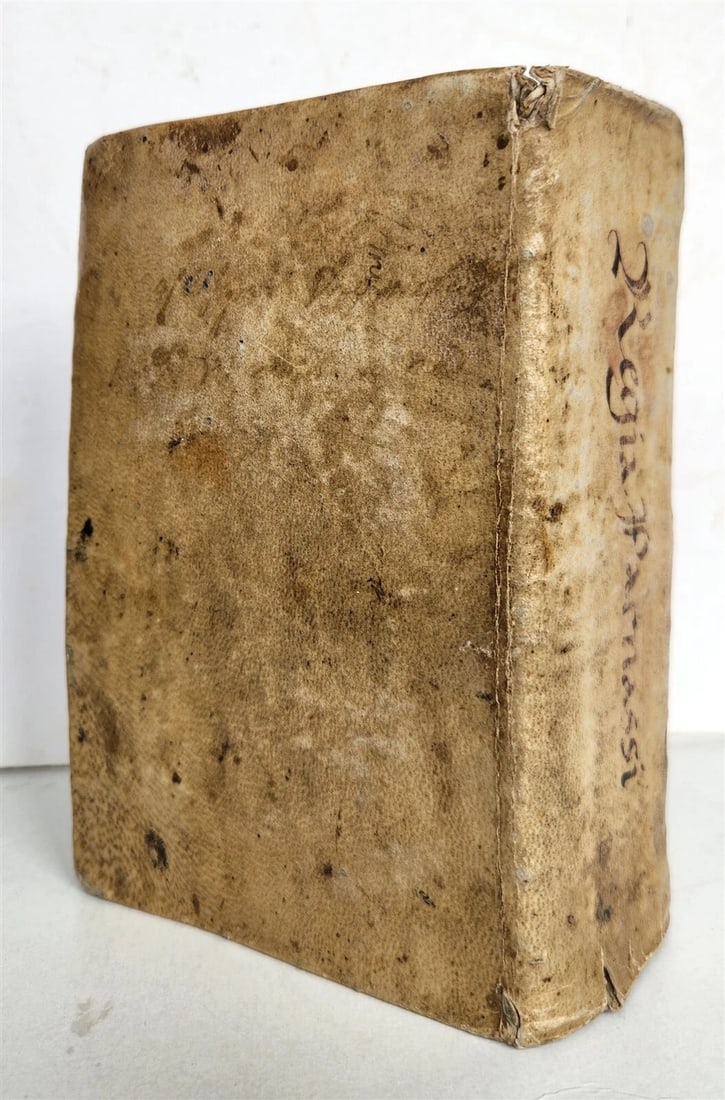 1746 REGIA PARNASSI DICTIONARY of ARTS from CLASSICS antique vellum bound (1 of 7)