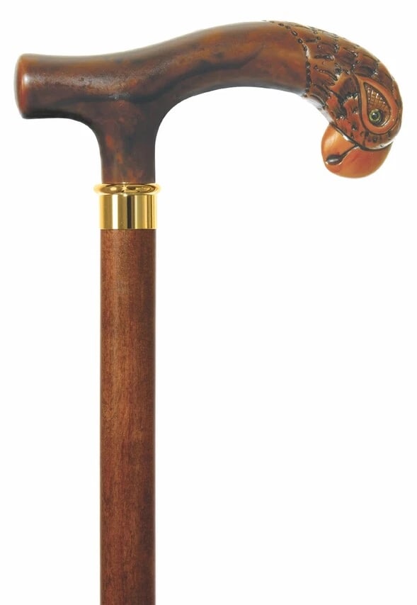 36" Parrot Head Walking Stick Cane (1 of 1)