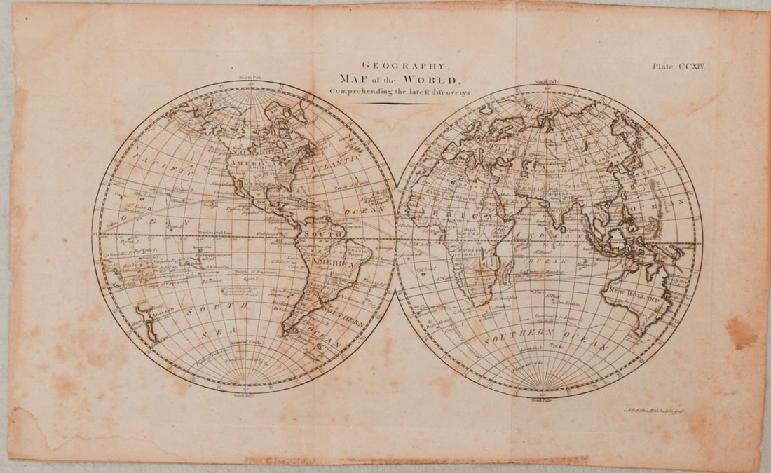 1790 c. Anonymous Map of the World -- Geography. Map of the World Comprehending the Latest (1 of 1)