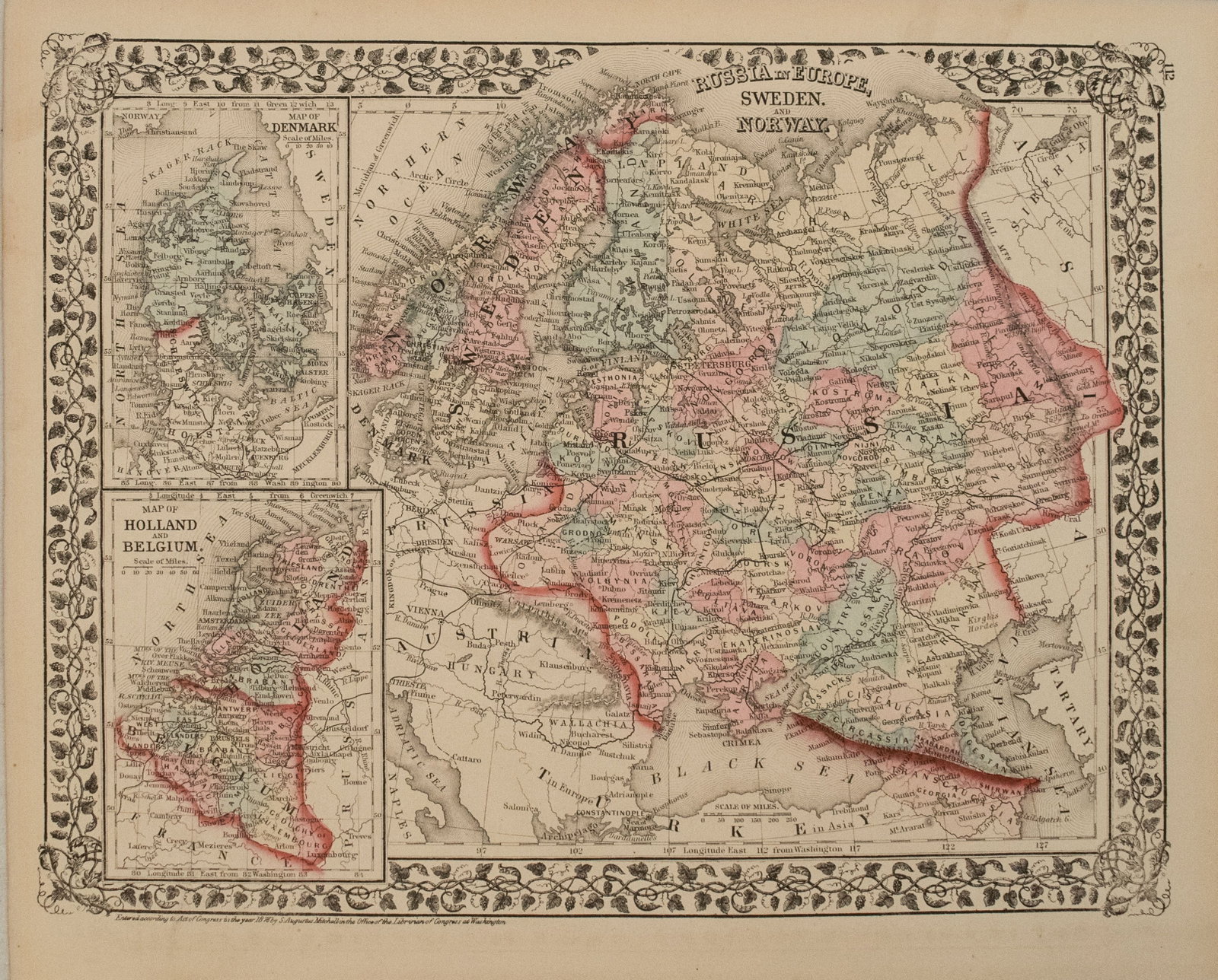 1876 Mitchell Map of Russia in Europe and Sweden and Norway -- Russia in Europe, Sweden and Norway: Title: 1876 Mitchell Map of Russia in Europe and Sweden and Norway -- Russia in Europe, Sweden and Norway Cartographer: S Mitchell Year / Place: 1876 Philadelphia Map Dimension (in.): 10.6 X 13.7 in. 
