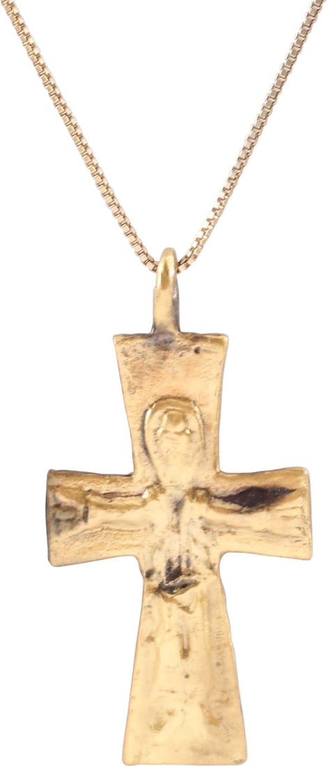 SUPERB BYZANTINE PILGRIM’S CROSS, 5TH-8TH CENTURY AD: The fall of Rome followed the adoption of Christianity and the eastern portion of the Roman Empire carried on as the Byzantine Empire with its capital in Constantinople. Christian Pilgrims would journ