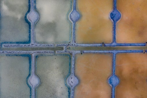 Aerial View Of Salt Ponds, La Rochelle, Franc ' Oversized C Type (1 of 1)