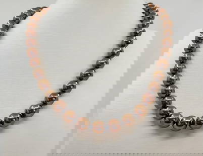 Necklace PSL Certified Chocolate Tahitian Pearls 8.2x11.0mm: Title: Necklace PSL Certified Chocolate Tahitian Pearls 8.2x11.0mm Description: This necklace is in the category of the Tahitian Pearls according to the tested results and the P.S.L criteria. Emerging
