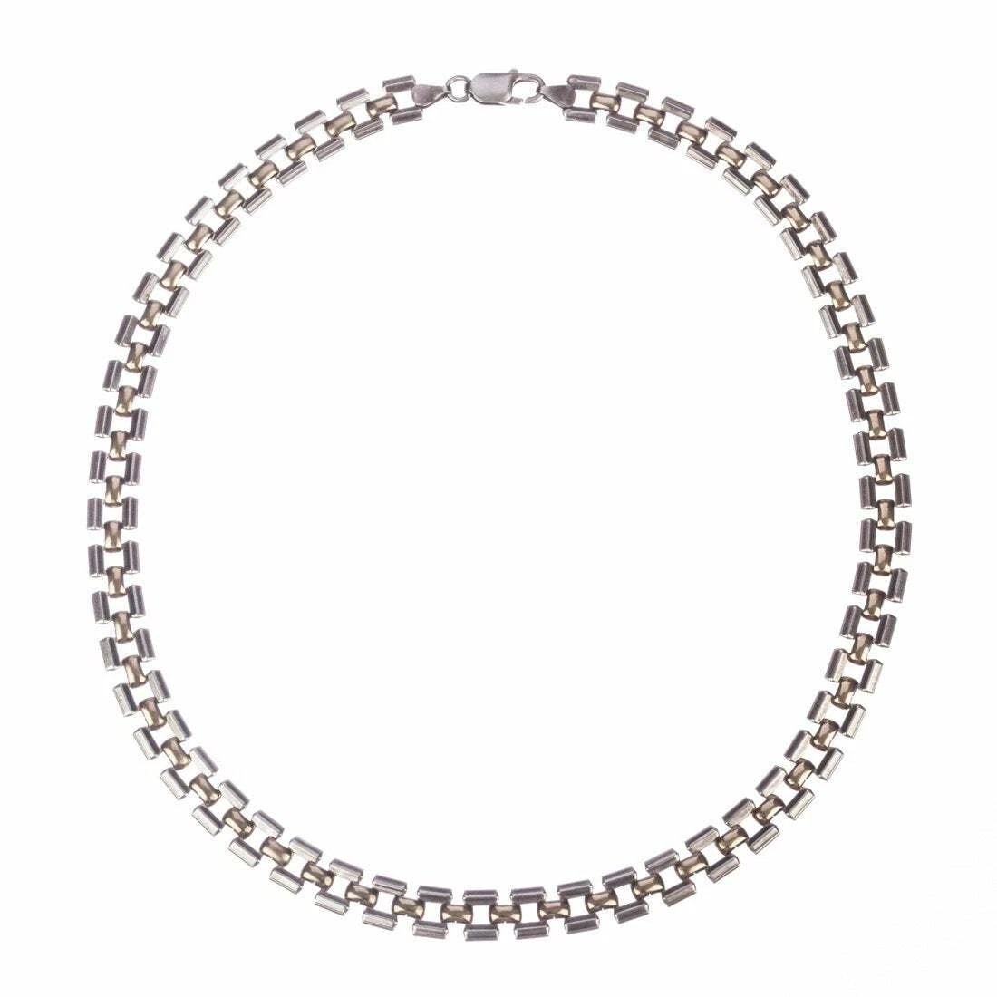 Sterling Silver and 14 kt Gold Vermeil Chain Necklace (1 of 5)