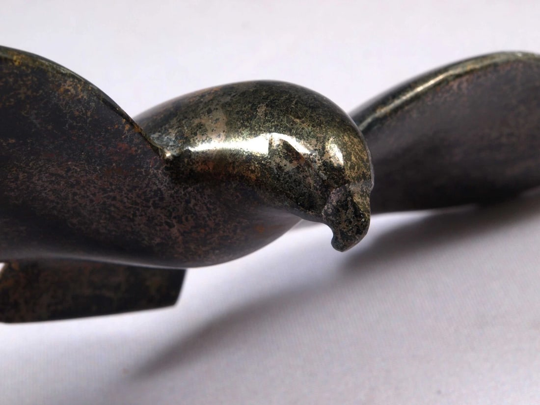 Inuit Eskimo Native American Stone Carving Bird Hawk Eagle Black Metallic (1 of 5)