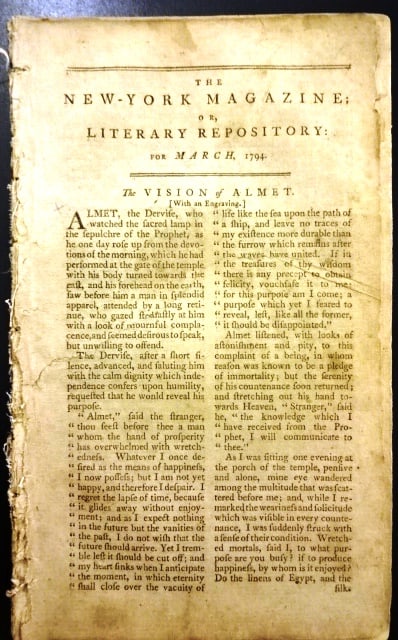 1794 New York Magazine Benjamin Franklin Jonathan Swift (1 of 6)