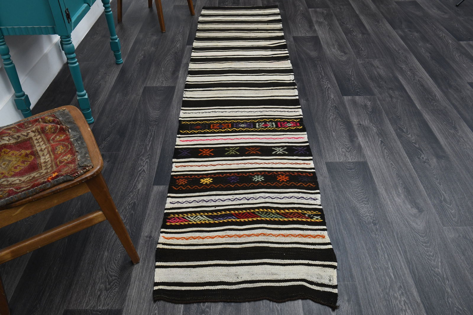 2.3x9.5 ft, TURKISH KILIM Runner (1 of 9)