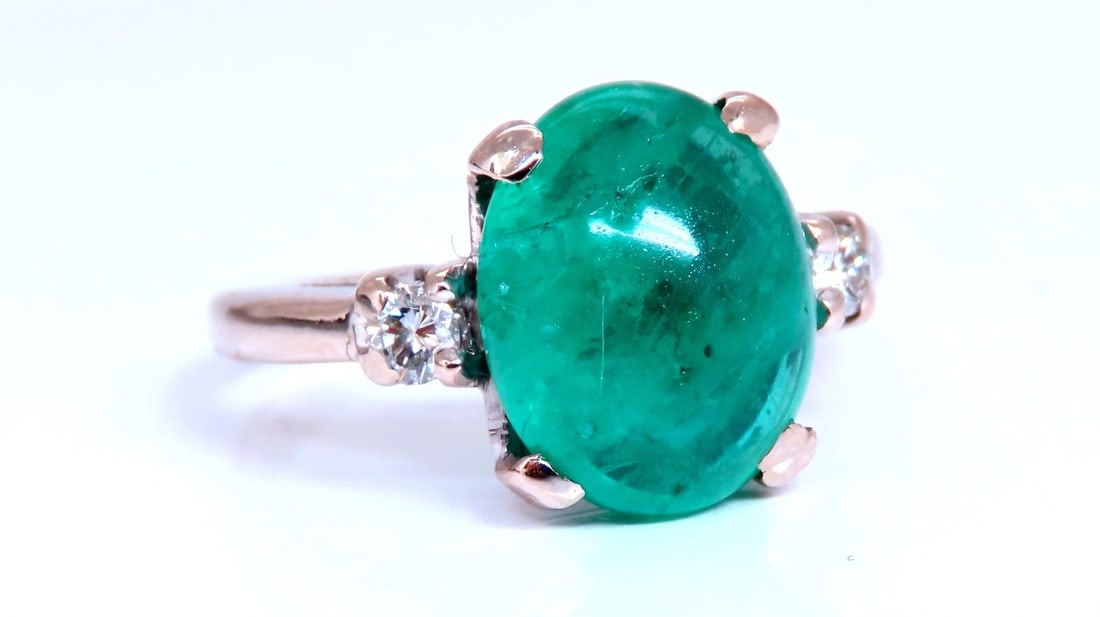 4.68ct Natural Emerald Diamonds Ring 14kt Gold (1 of 5)