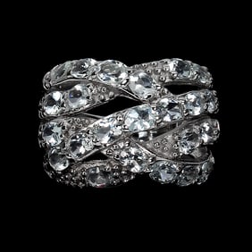 Sterling Silver Ring with Aquamarine