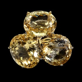 Sterling Silver Ring with Citrine