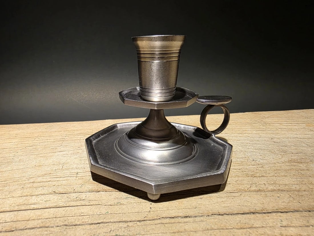 Pewter Plated Candlestick Candle Holder (1 of 11)