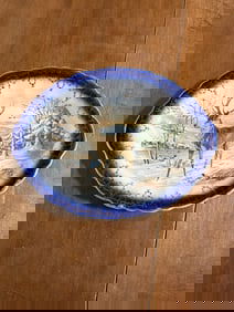 Flow Blue Stag Platter