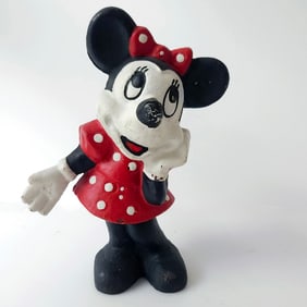 Vintage Disney Cast Iron Minnie Mouse Coin Bank Door Stop