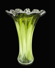 Large Swung Glass Vase