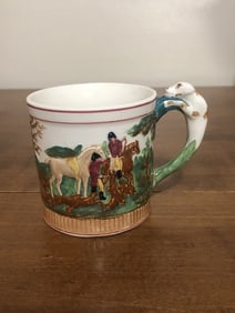Wedgwood Majolica Hound Handled Mug