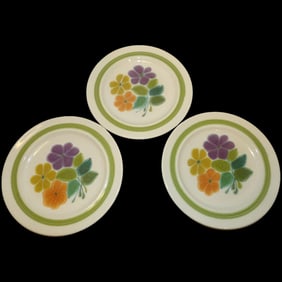 3 Floral Salad Plates 8 ½” by Franciscan Discontinued. Actual: 1971 – 1977